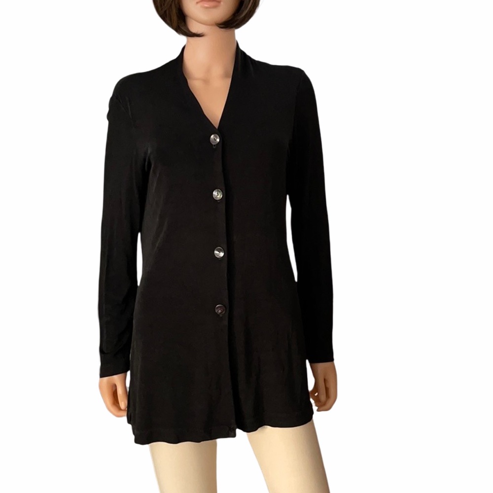 Chico’s black jersey blazer cardigan